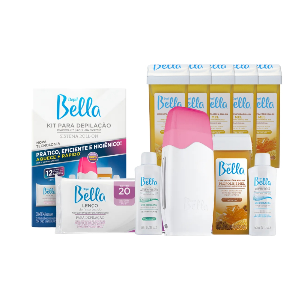 Kit 6 Roll-on Pré Pós Depilação Aquecedor Bivolt Depil Bella em Oferta na Shopee