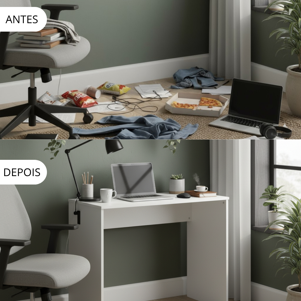 Escrivaninha Home Oficce Mesa Para Computador Ou Notebook Branco