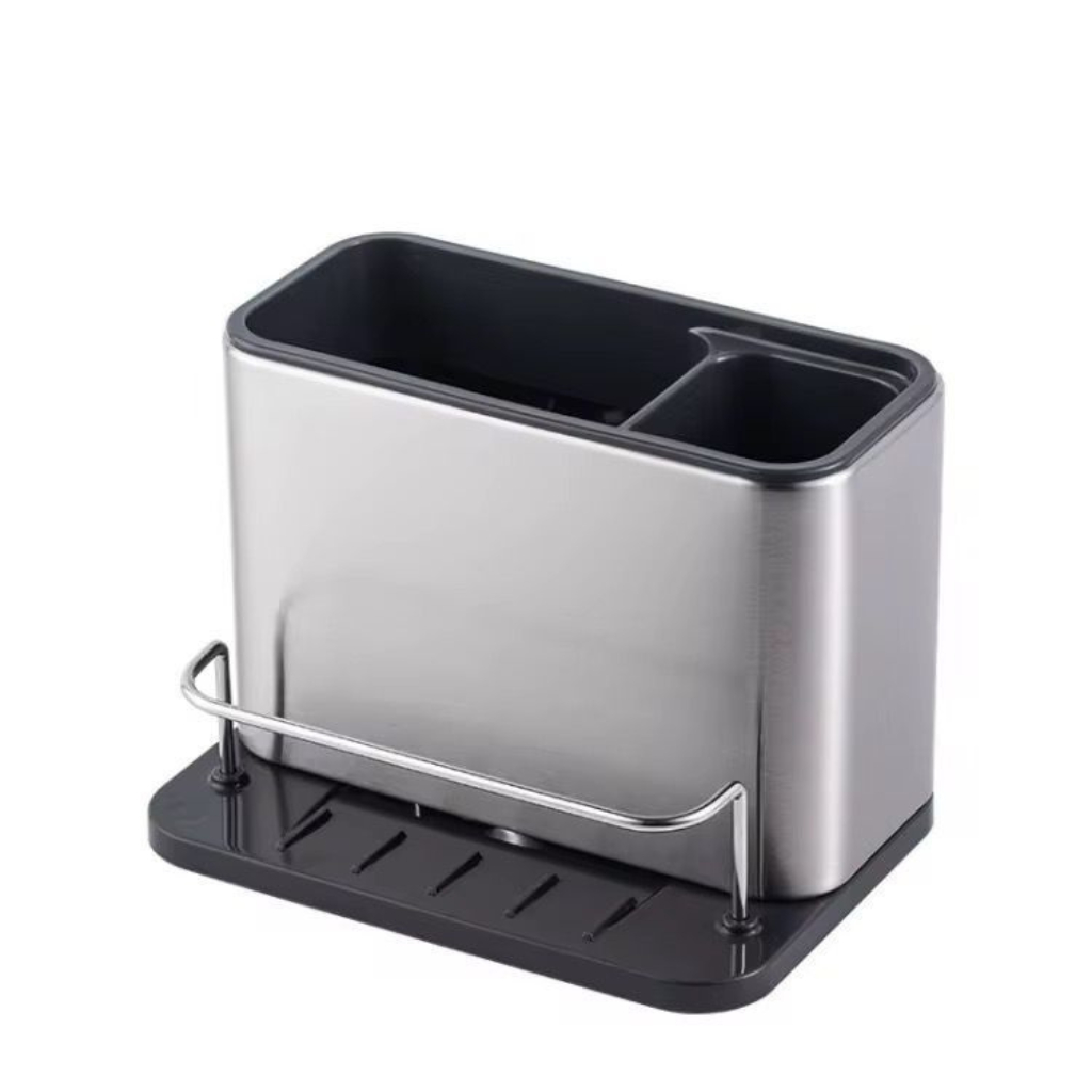 Organizador de Pia Inox  Porta Esponja Panos e Detergente Praticidade  Sua Cozinha Design Moderno em Oferta na Shopee