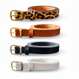 Kit 4 Cinto Feminino Couro Elegante com Fivela Dourada casual plus size – Preto Branco Caramelo - Vanusa em Oferta na Shopee