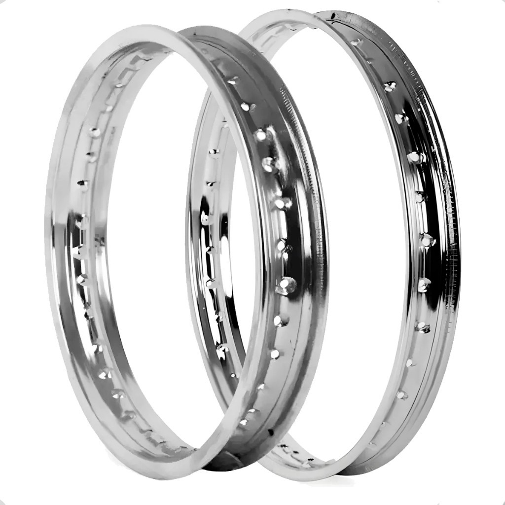 Par Aros Aço Cromado Medida Original Nxr Bros 125 150 160