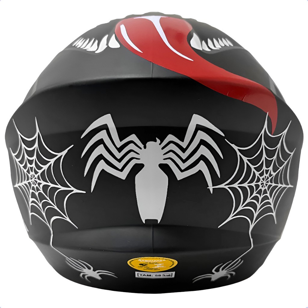 Capacete New Liberty Three Viseira Fume Venom Personalizado — imagem 2 de 2