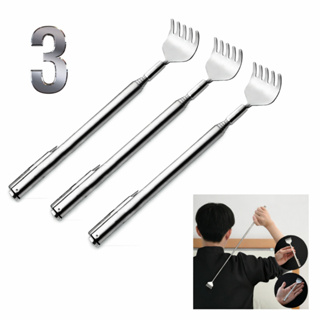 Kit 3 Massageador Coçador de Costas Corpo Mãozinha Retrátil 49cm Corporal de Metal em Oferta na Shopee