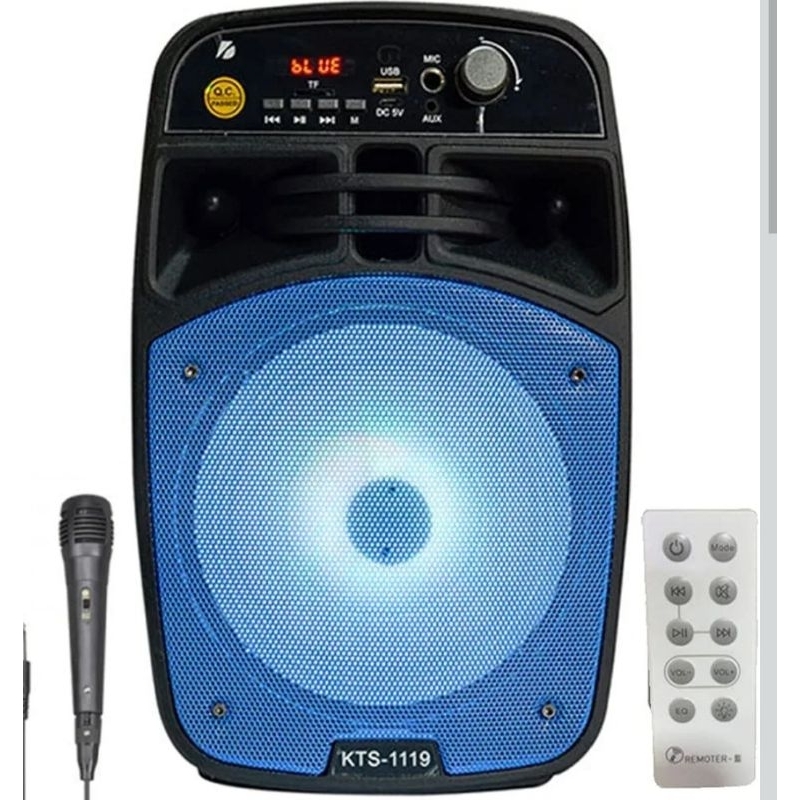 mega caixa de som potente amplificada 400w com microfone e controle Bluetooth Rádio Pendrive recarregável bivolt