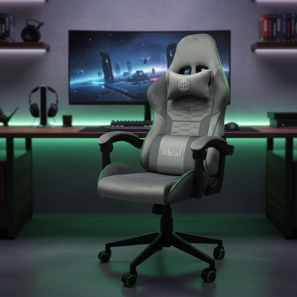 Cadeira gamer giratória ajustável confortável estilo moderno resistente para jogos e trabalho