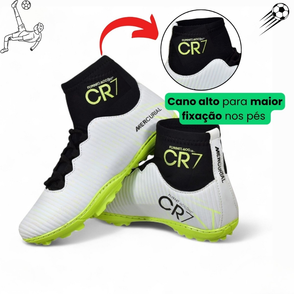 Chuteira Society Botinha Masculina e Feminina Infantil e Adulto Cr-7 Barato!