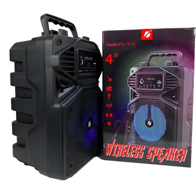 super Caixa de som potente amplificada 100w com microfone Bluetooth Rádio Pendrive recarregável bivolt