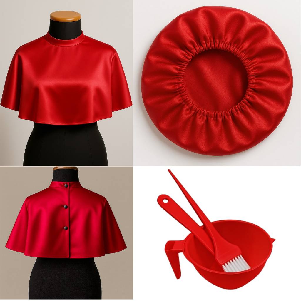 Kit Tintura-Capa De Proteção de Cetim para Maquiag