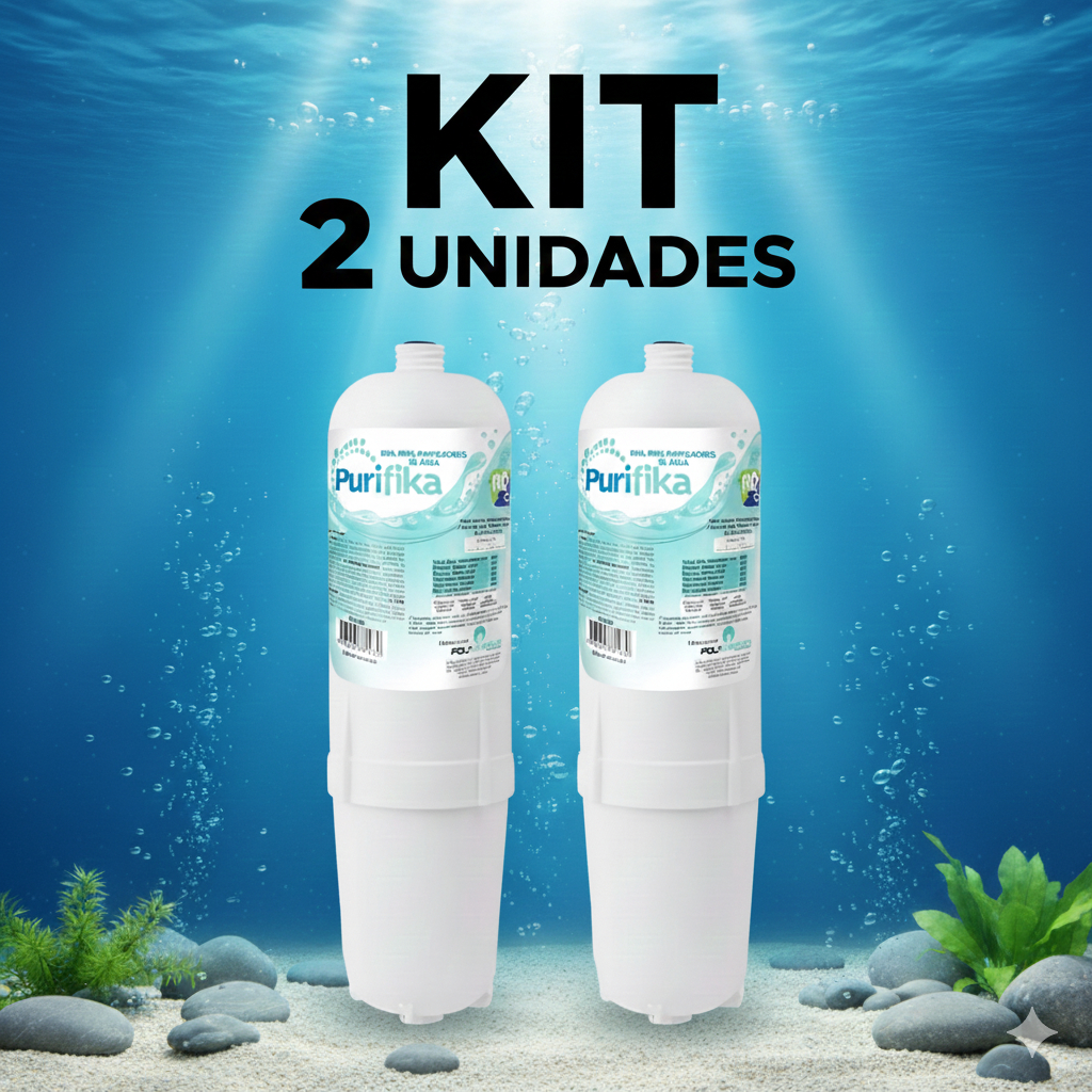 Kit 02 Filtros Refil Vela Para Purificadores De Água Compatível com modelo Everest