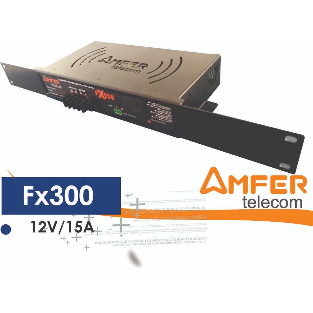 FONTE NOBREAK AMFER FX300 12V/15A COM SUPORTE