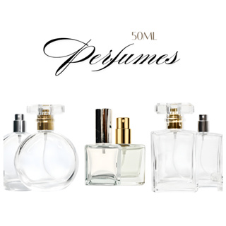 Kit Frascos Perfume Luxo 50ml Válvula Spray Dourado Prata - 5 a 10un em Oferta na Shopee
