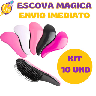 Kit 10 - Escovas Mágicas pra cabelo - Anti Frizz - De Desembaraçar Cabelo - Glamour Feminino em Oferta na Shopee
