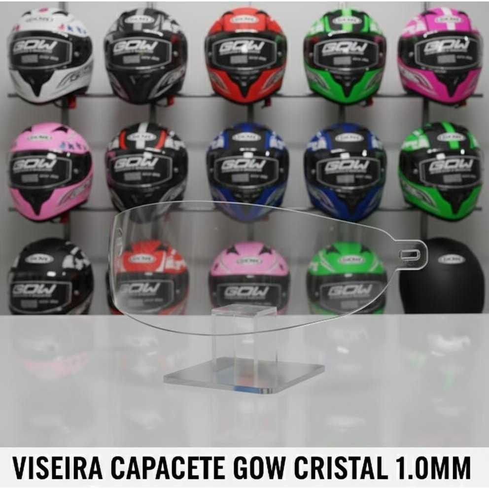 VISEIRA CAPACETE INTERLAGOS GOW 1,00MM CRISTAL