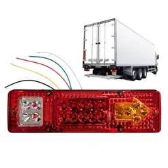 Lanterna Traseira LED Para Caminhão Ônibus Carreta Tratores Carretinhas Vermelha 12V/24V FLXLTRED