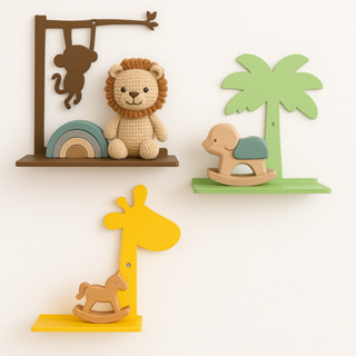 Prateleira Safari Trio Selva Animais Trio Prateleira Selva Macaco em Oferta na Shopee