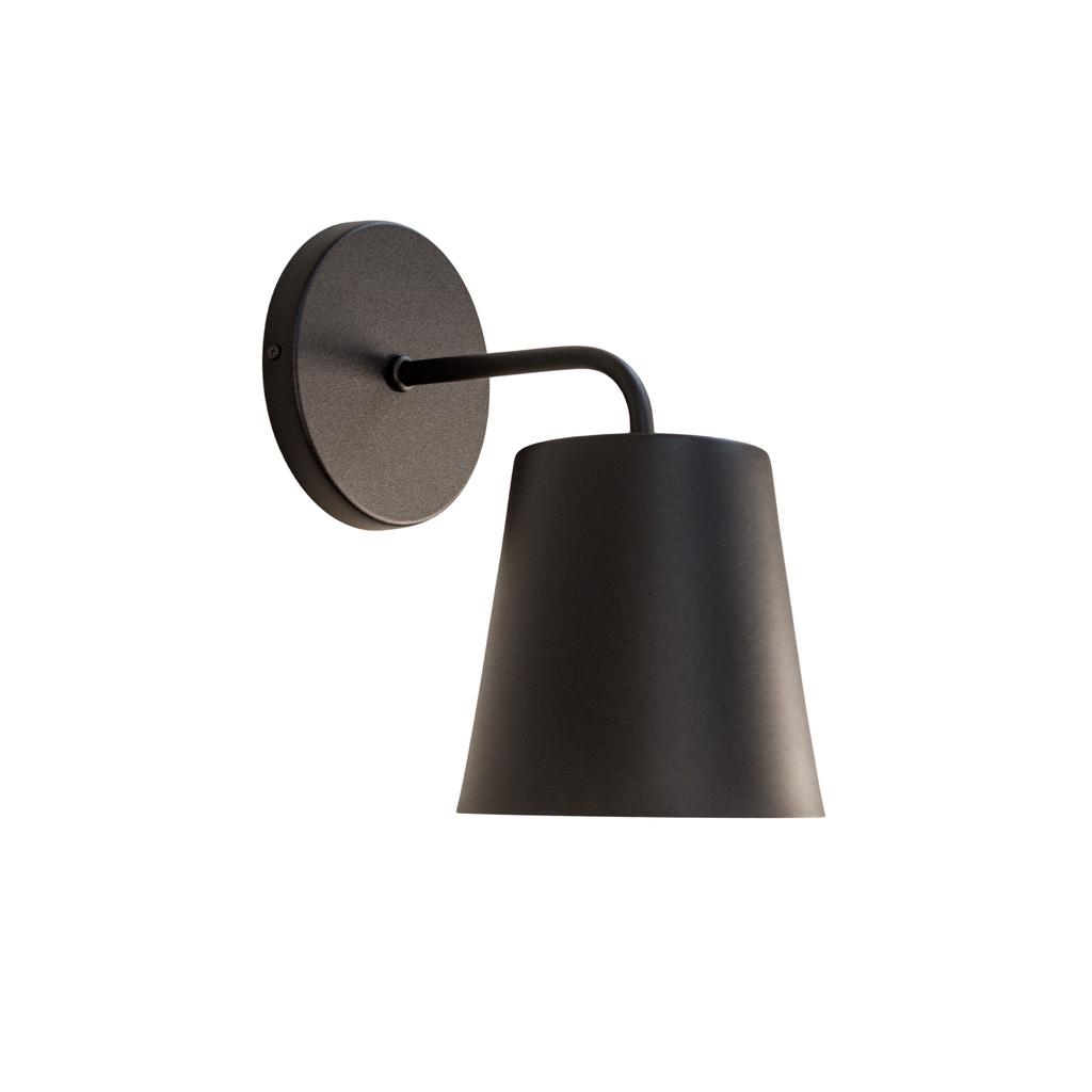 Arandela Luminária De Parede Balde Moderna Cama Quarto Preto