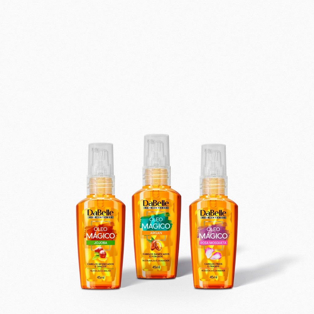 Kit Novos Óleos Mágico Dabelle Hair - 3 Produtos em Oferta na Shopee