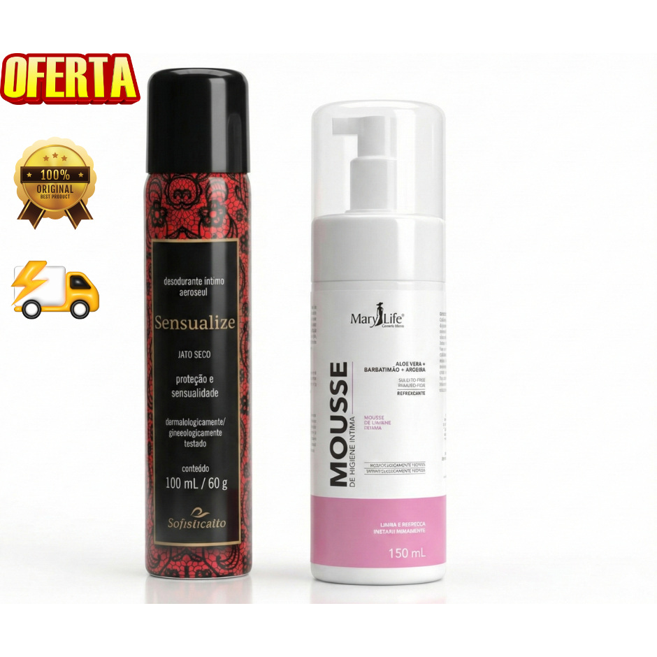 Kit Desodorante intimo Sensualize e Mousse de higiene intima