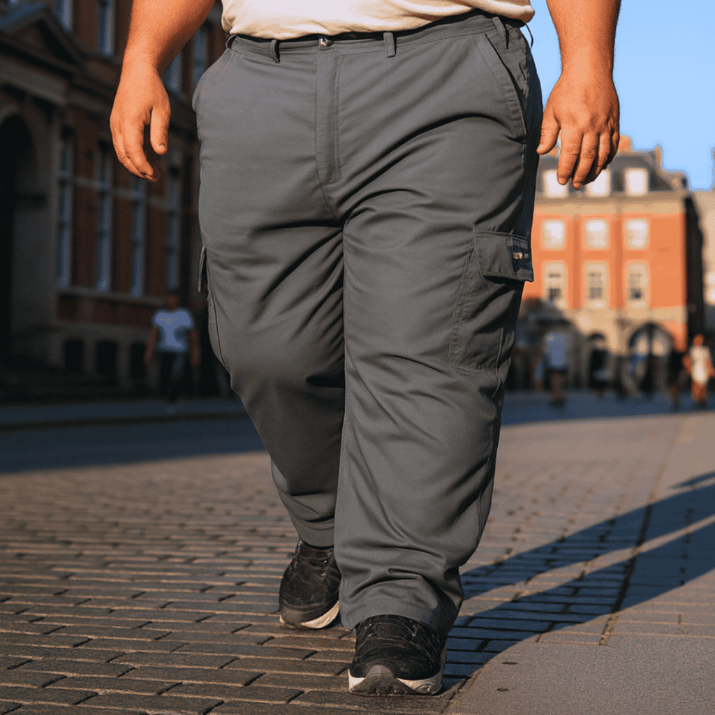 Calça Plus Size Cós Híbrido Tradicional e Elástico Tamanho Especial Extra Grande Microfibra Tactel