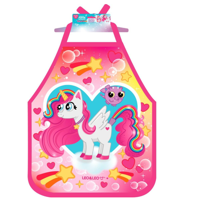 AVENTAL INFANTIL - UNICÓRNIO COLORIDO em Oferta na Shopee