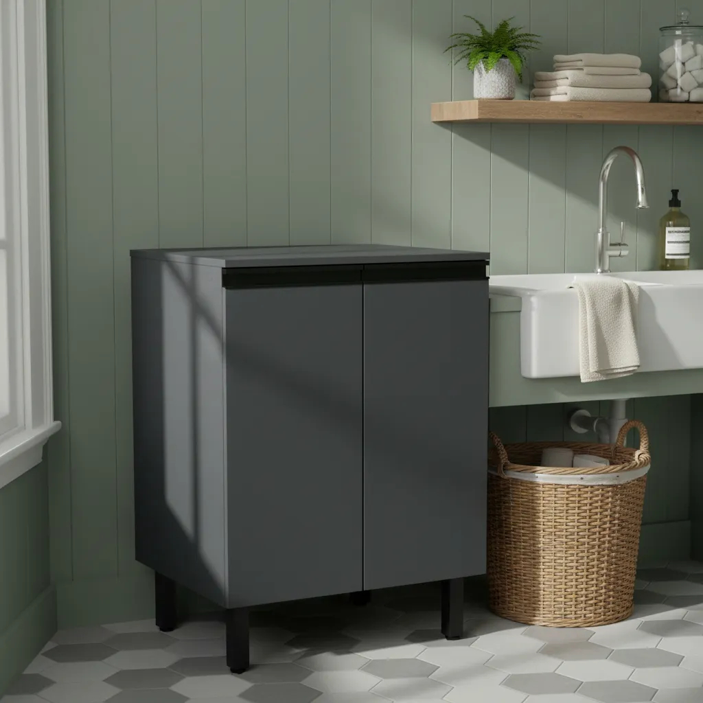 Armário Multiuso Cinza Lavanderia: Onde Comprar | BuscaProdutos