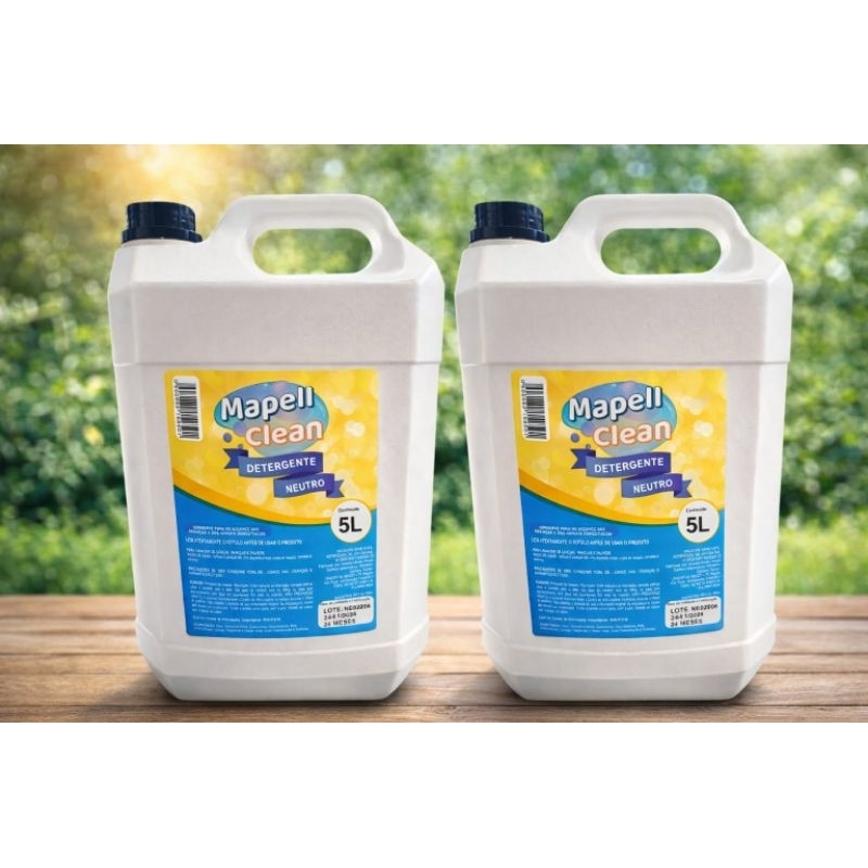 Imagem Detergente Neutro 10 Litros Mapell Clean – Kit 2x5L Lava Louças