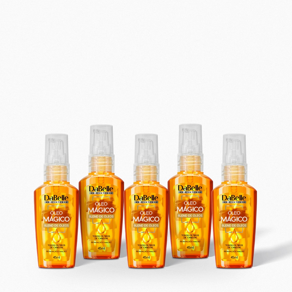 Combo 5 Óleos Mágicos Blend de Óleos - Dabelle Hair em Oferta na Shopee