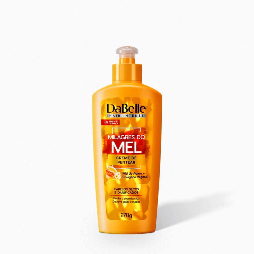 Creme de Pentear Milagres do Mel - Dabelle Hair 270g em Oferta na Shopee