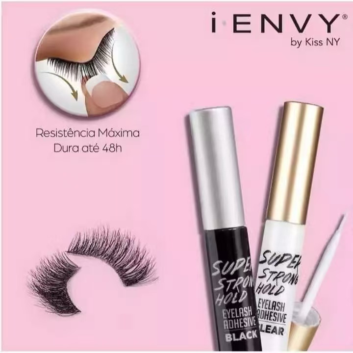 Cola De Cílios Super Fixação 48h Transparente e Preta Livre De Látex Aplicação Fácil 5g em Oferta na Shopee