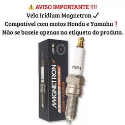 Vela Iridium Nxr 160 Bros / Crosser 150 / Fazer 150 / Nmax 160 / Factor 150 / Cb 500x Magnetron