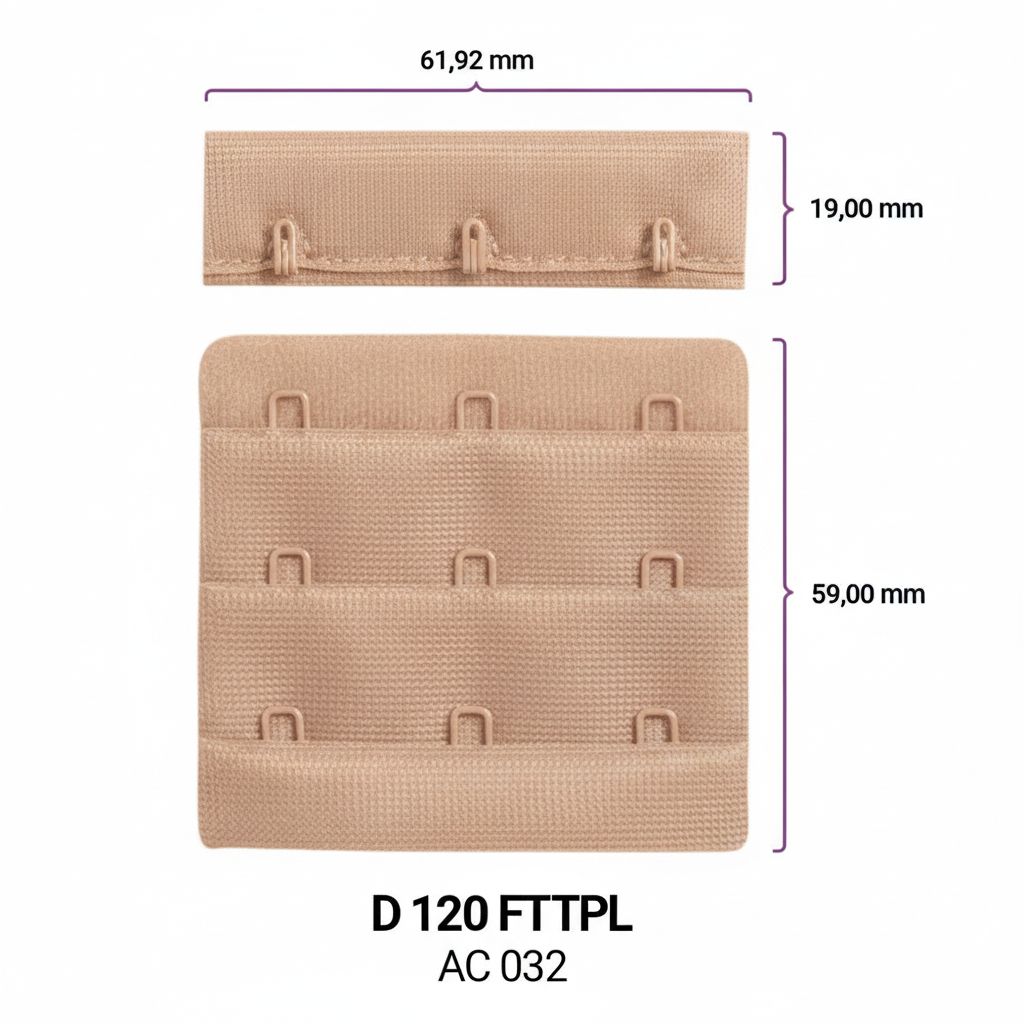 Colchete Largo Triplo Fecho Para Sutiã 6cm x 6cm com 10 unidades em Oferta na Shopee