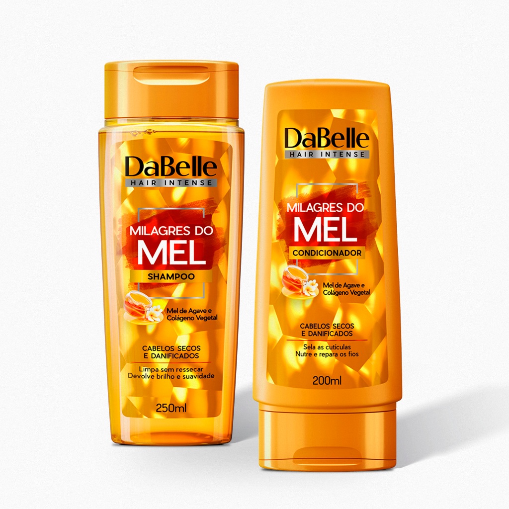 Kit Shampoo e Condicionador Milagres Mel Dabelle Hair em Oferta na Shopee