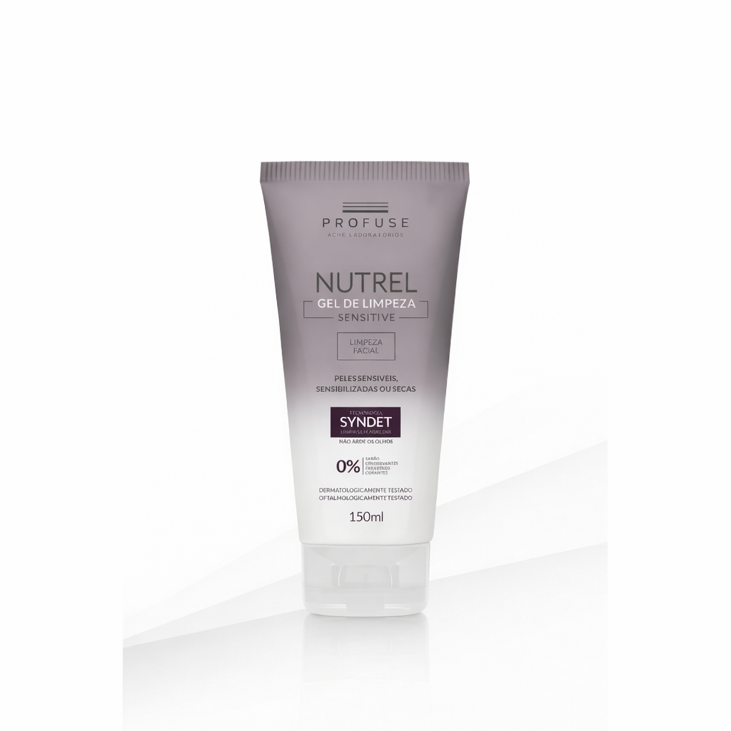 Nutrel Gel de Limpeza Sensitive 150ml | Hipoalergênico, Hidratante | Peles Secas e Sensíveis
