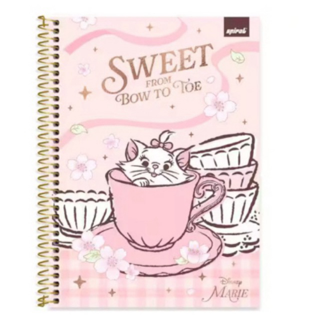 Caderno Universitário Capa Dura, 1 x 1, 80 Folhas, Marie, Spiral 1 UN em Oferta na Shopee