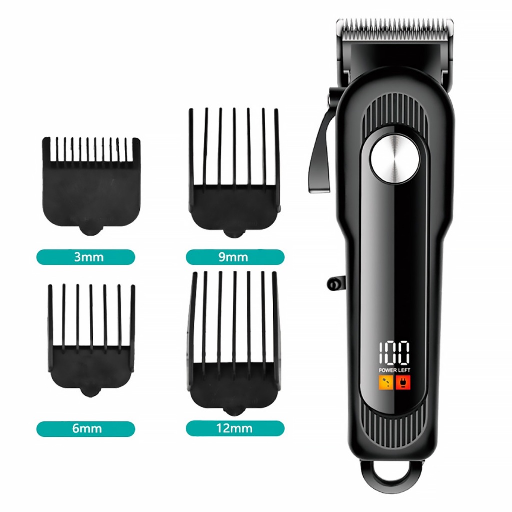 Máquina Cortador de Cabelo e Barba Profissional Sem Fio Recarregável Inova em Oferta na Shopee