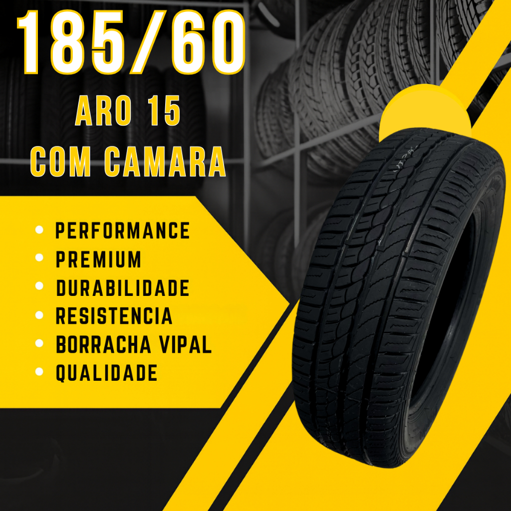 Pneu Carro Aro 15 185 60 R15 Radial HT Fiat Palio Siena Uno Hyundai HB20 Honda City Volkswagen Gol