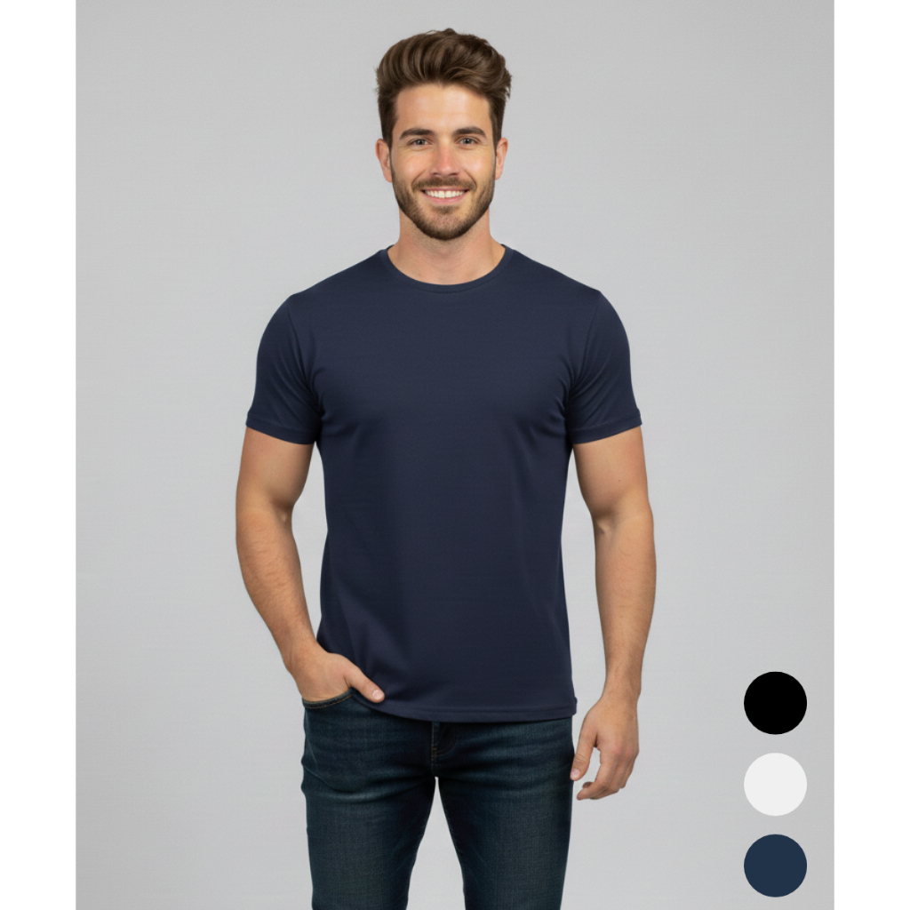 Camiseta Modal Masculina Não Amassa Antiodor Casual Versátil Tech T-Shirt