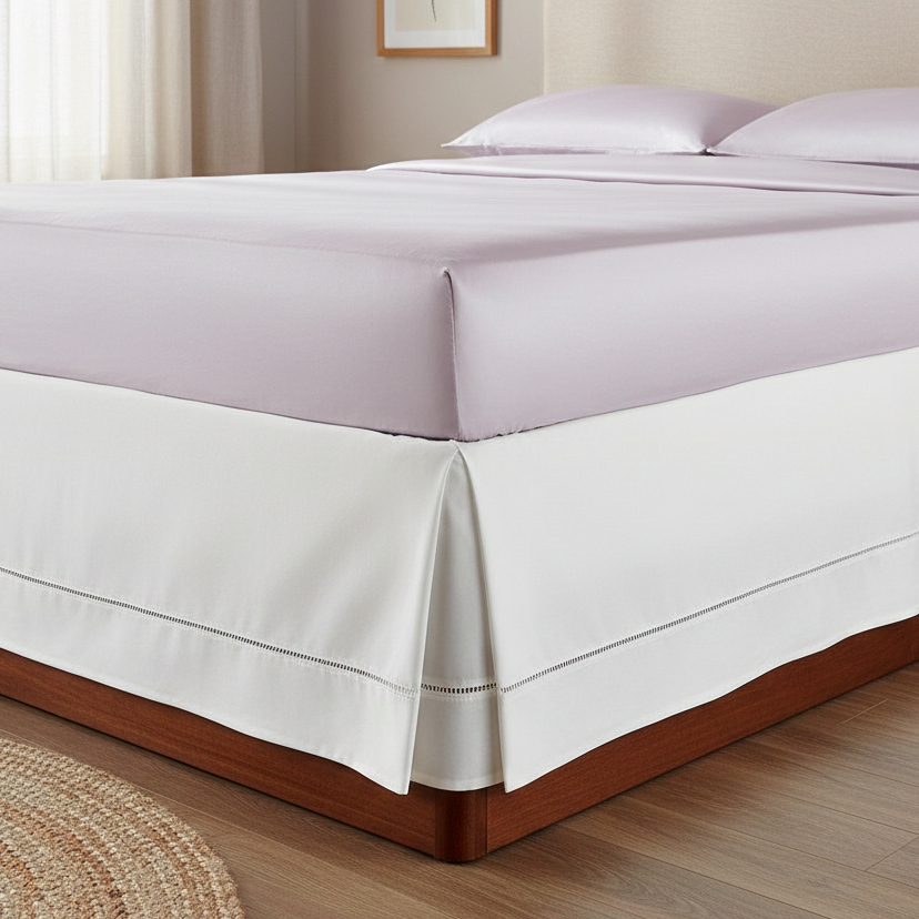 Saia Box solteiro  Com Detalhes Em Pregas E Ponto Palito