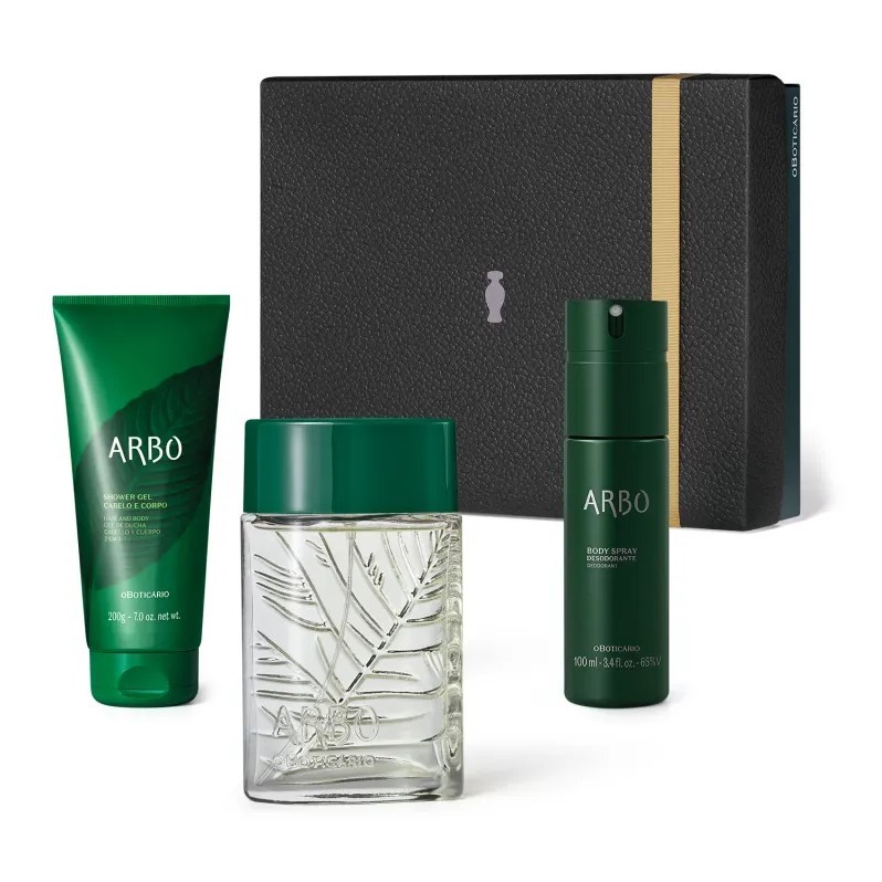 Estojo Arbo (Perfume, desodorante, shower) O Boticário
