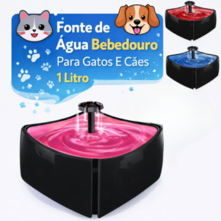 Bebedouro Fonte de Água Automático Bivolt para Gato e Cachorro 1L em Oferta na Shopee