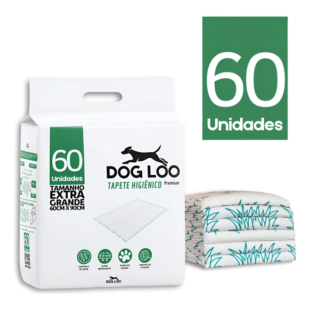 Tapete Higiênico Dog Loo 60x90cm 60 unidades Envio Imediato