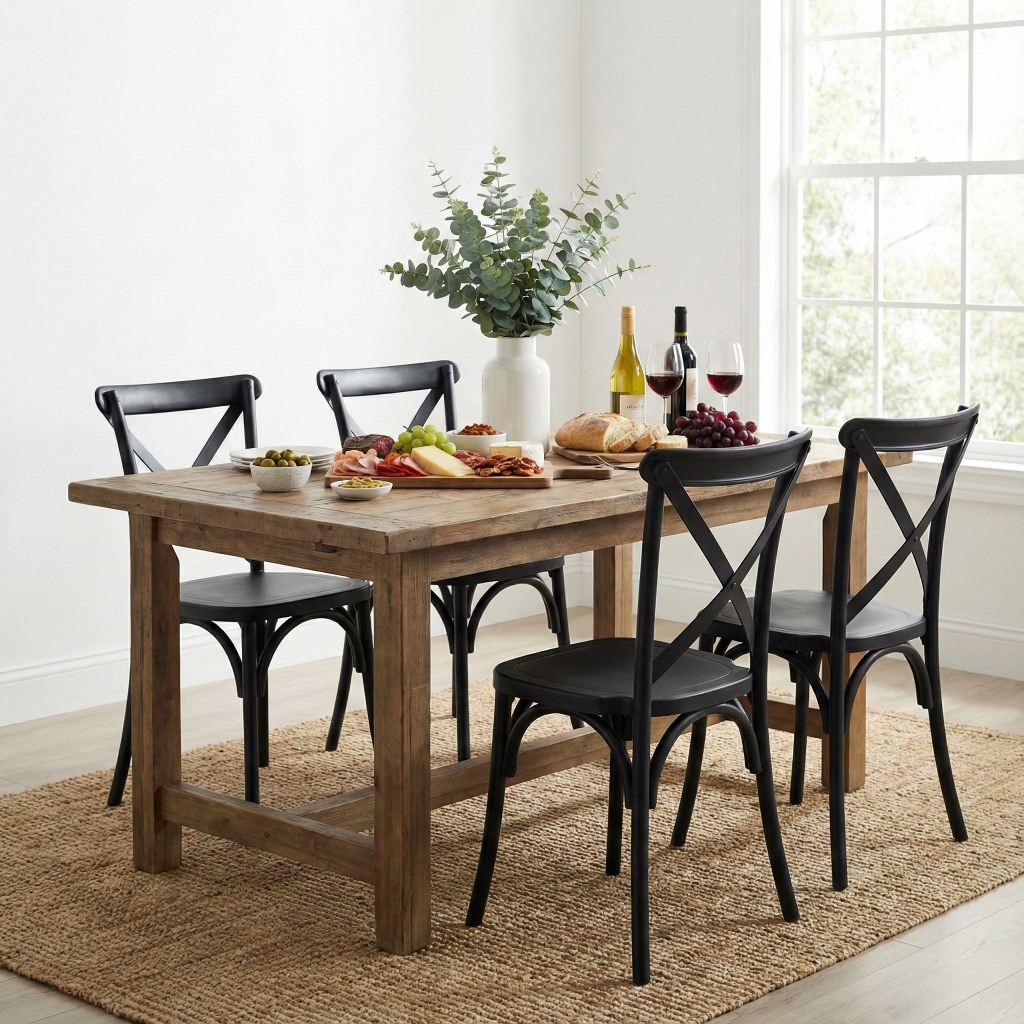 Conjunto 4 Cadeiras Paris Katrina Cross Empilhável La Mobilia em Oferta na Shopee