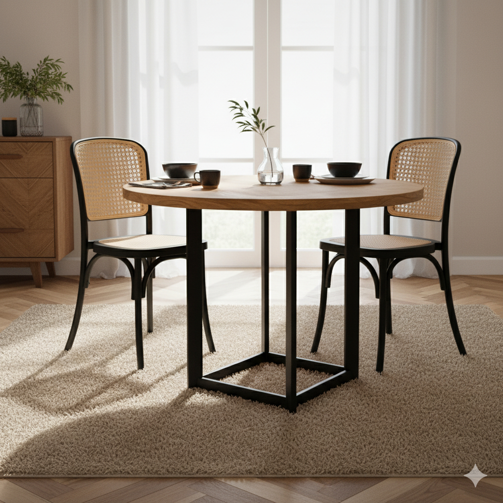 Conjunto 2 Cadeiras Amis Com Assento Rattan Sala de Jantar Empilhavel em Oferta na Shopee