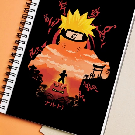 KIT 2 Adesivo para Capa de Caderno Naruto (21x30cm) Capa Decorativa Caderno Personalizada Anime