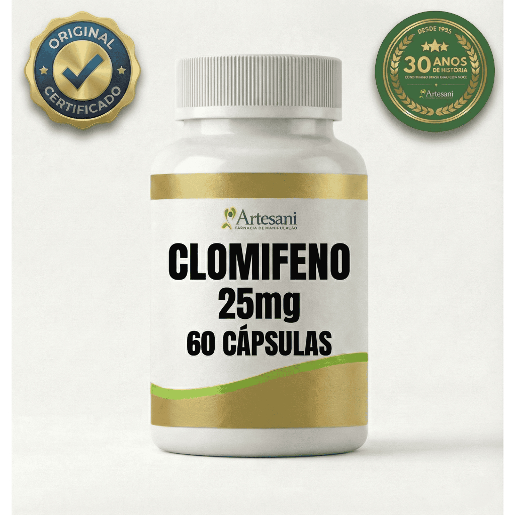 CLOMIFENO 25mg | 60 Cápsulas | Matéria-Prima de Alta Pureza | PARA TPC em Oferta na Shopee