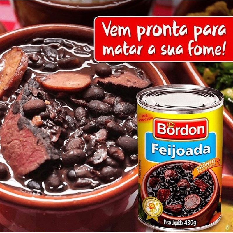 Feijoada enlatada (430g) - Bordon