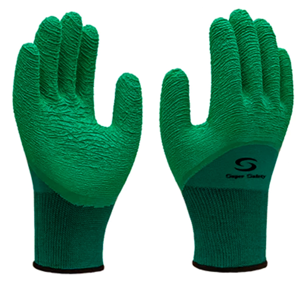 Luva Malha Emborrachada Verde 09 Proteção Aderência Antideslizante Obras Trabalho Conforto Segurança em Oferta na Shopee