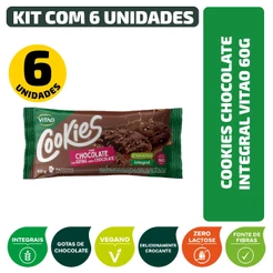 Kit Cookies Chocolate Integral Vitao 60G - 6 Unidades