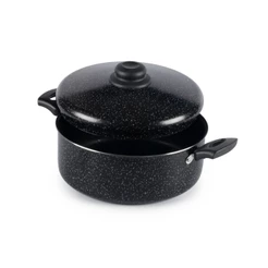 Panela Caçarola Antiaderente Com Tampa 20Cm 2L Preto Nacional