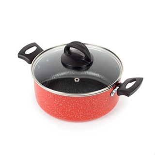Caçarola Antiaderente Tampa Vidro 16Cm Vermelho Nacional em Oferta na Shopee